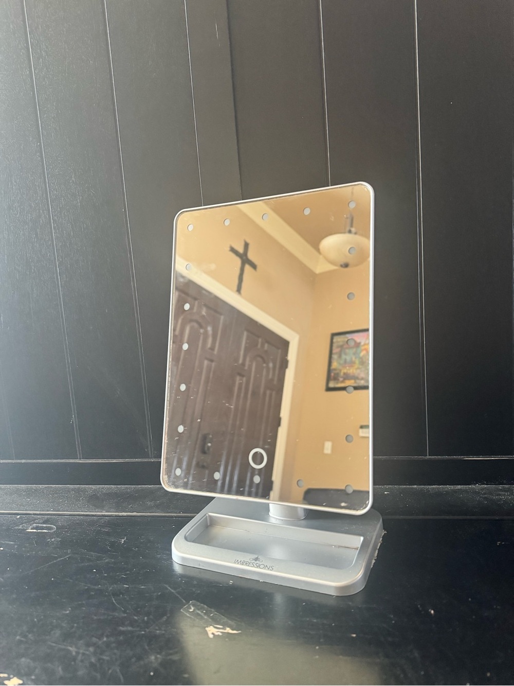 Impressions Silver LED Vanity Mirror with Touch Sensor